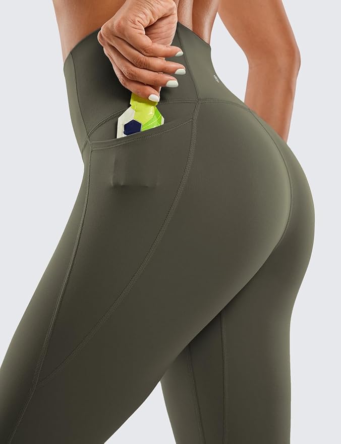 CRZ YOGA Butterluxe Workout Leggings Pockets 28'' - High Waisted Gym Womens Yoga Pants Running Buttery Soft