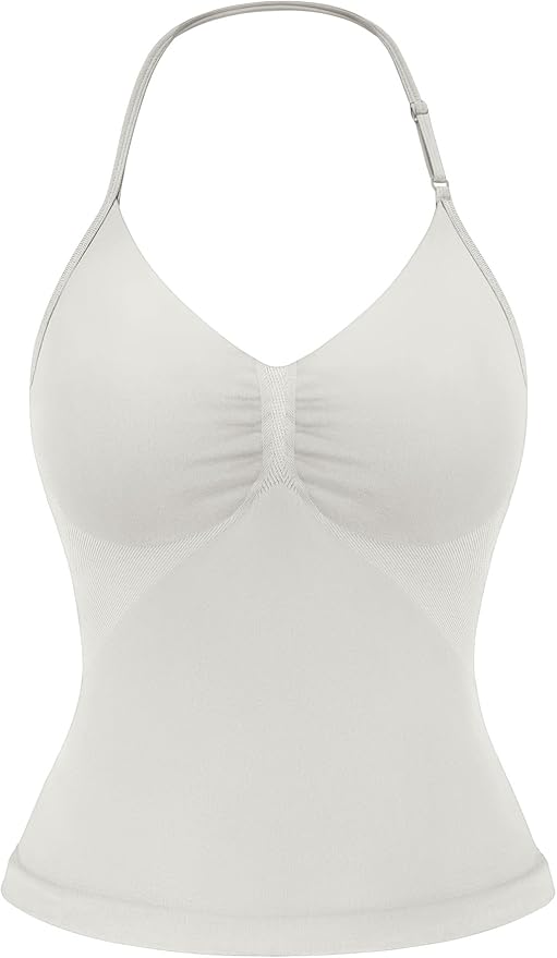 YEOREO SoftHue Impact Longline Strappy Top Women's Halter Workout Tank Tops Backless Gym Longline with Adjustable Strap
