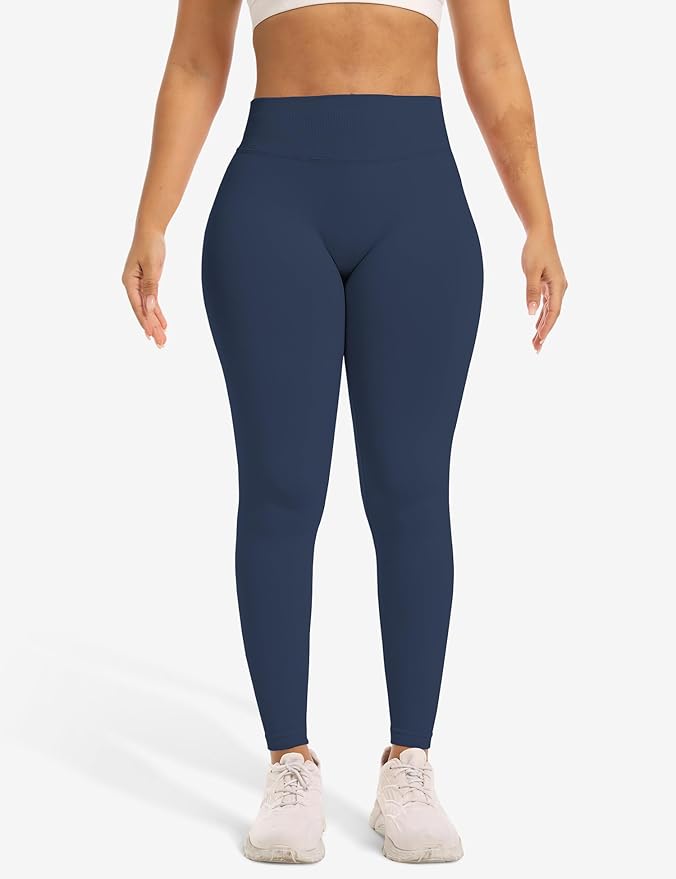 Ieumaz Scrunch Butt Lifting Leggings for Women Gym Seamless Workout Leggings Mid Low Waist Tummy Control Yoga Pants