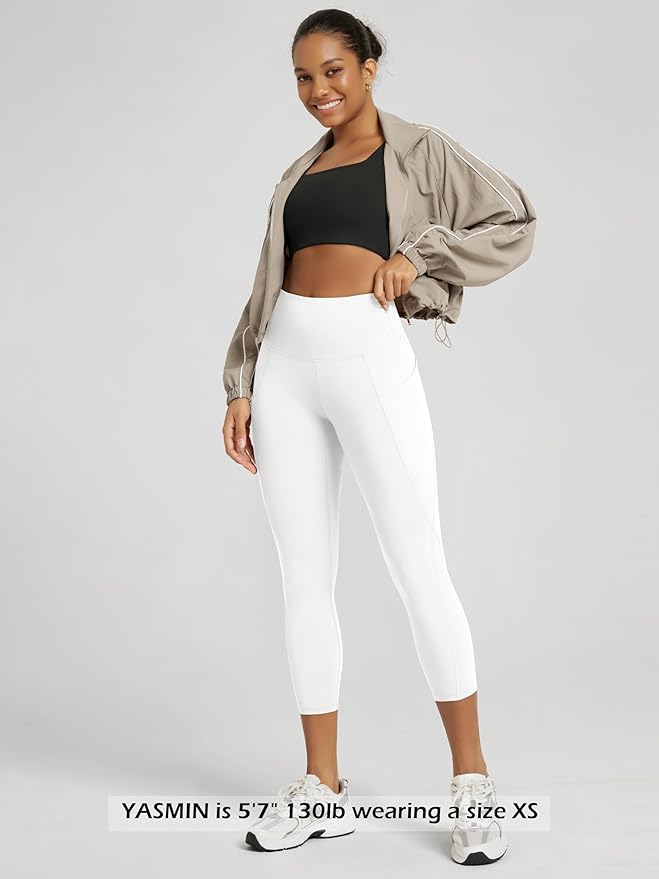 ODODOS Women's High Waisted Yoga Leggings with Pockets, Tummy Control Non See Through Workout Athletic Running Yoga Pants