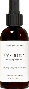 Muse Apothecary Room Ritual - Aromatic and Relaxing Room Mist, Infused with Natural Essential Oils - 4oz, Cara Orange + Fig + Blackberry Vanilla