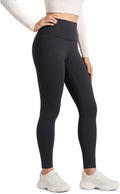 CRZ YOGA Matte Thermal Fleece Lined Leggings 28'' - Casual Lounge Workout Womens Yoga Full Length Pants Winter Warm