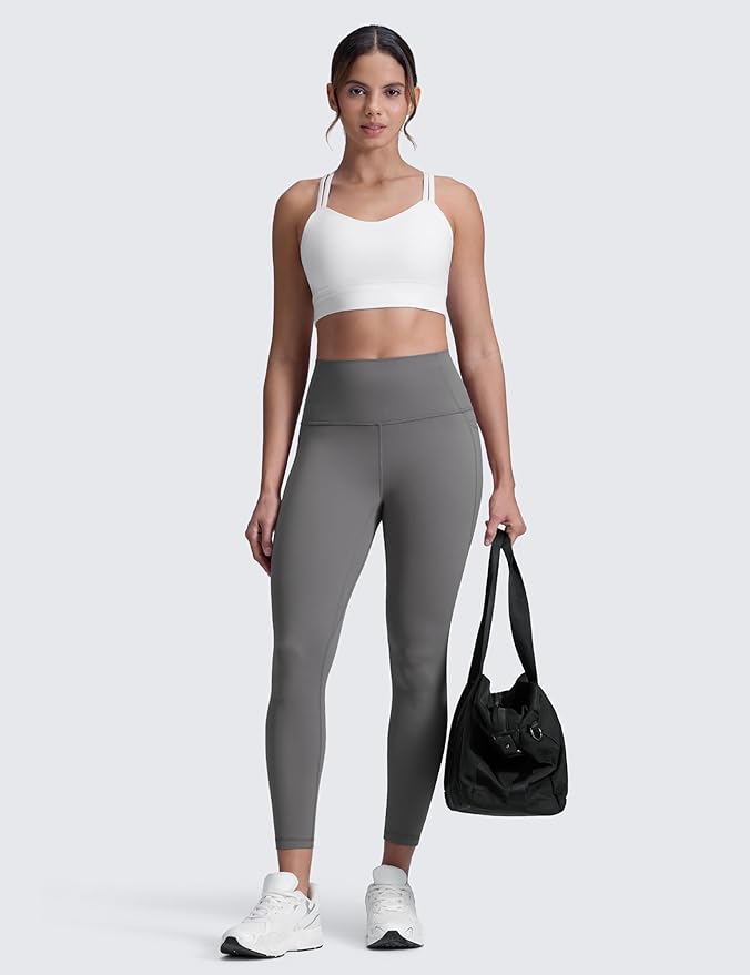 CRZ YOGA Butterluxe Workout Leggings Pockets 25'' - High Waisted Gym Womens Yoga Pants Buttery Soft