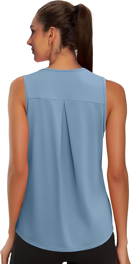 WIHOLL Workout Tops for Women Summer Athletic Tank Tops Sleeveless Shirts Beach Lightweight Gym Clothes