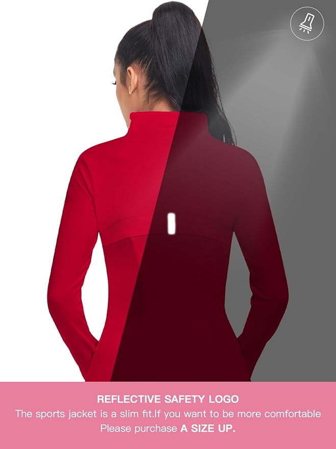 VUTRU Women's Workout Yoga Jacket Full Zip Running Athletic Track Jacket