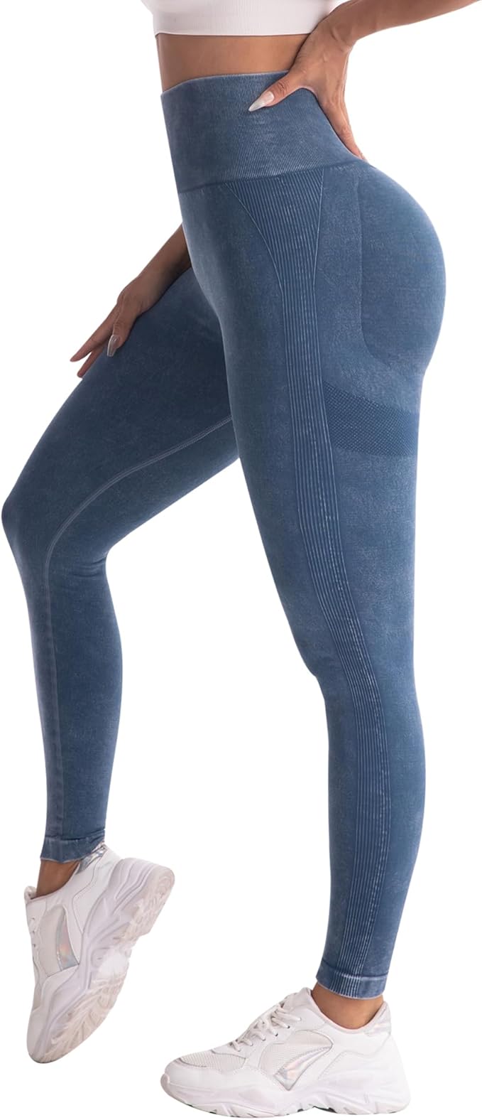 CHRLEISURE Workout Leggings Sets for Women, Gym Scrunch Butt Butt Lifting Seamless Leggings 3 Piece