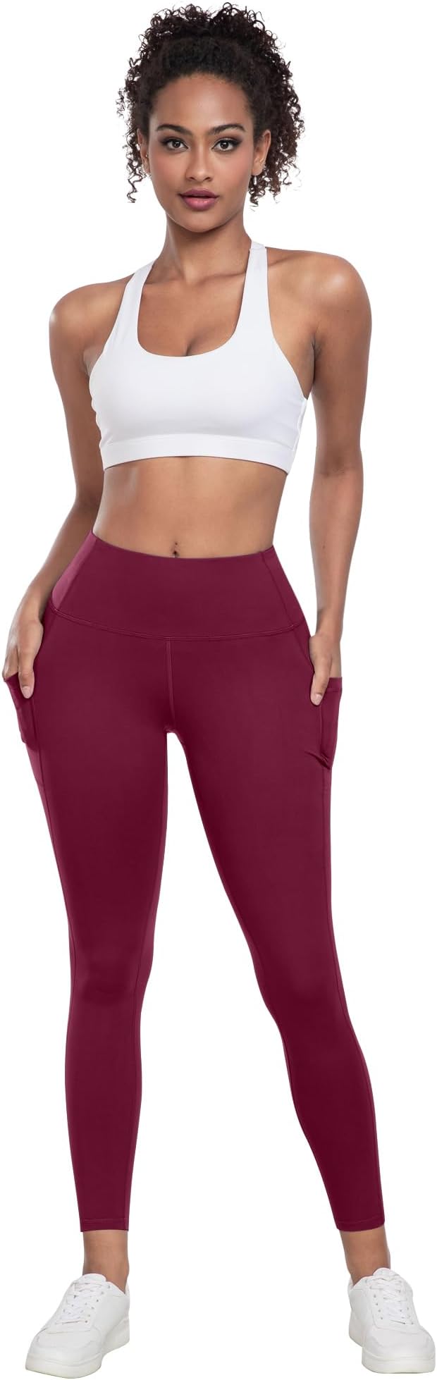 LZYVOO Leggings with Pockets for Women, 6 Packs Soft High Waisted Tummy Control Workout Yoga Pants