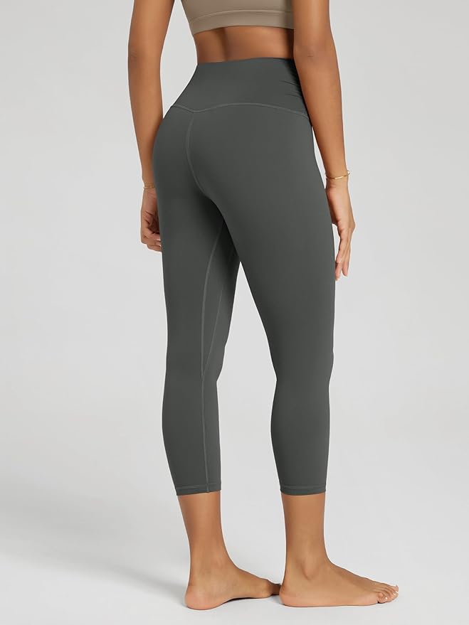 ODODOS Women's Cross Waist Yoga Leggings with Inner Pocket, 23"/25"/28" Gathered Crossover Workout Yoga Pants