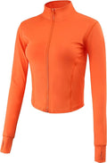 Gihuo Women's Workout Jacket Lightweight Zip Up Athletic Cropped Running Jacket