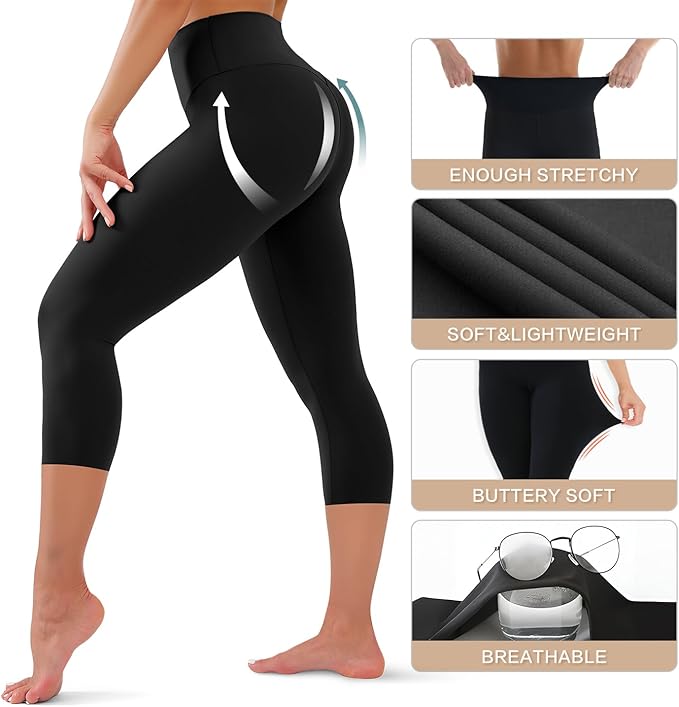 YUDSUD High Waisted Leggings for Women - Tummy Control Yoga Pants for Workout Running Athletic Women's Leggings Plus Size