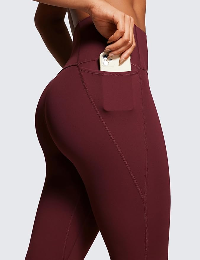 CRZ YOGA Butterluxe Workout Leggings Pockets 25'' - High Waisted Gym Womens Yoga Pants Buttery Soft