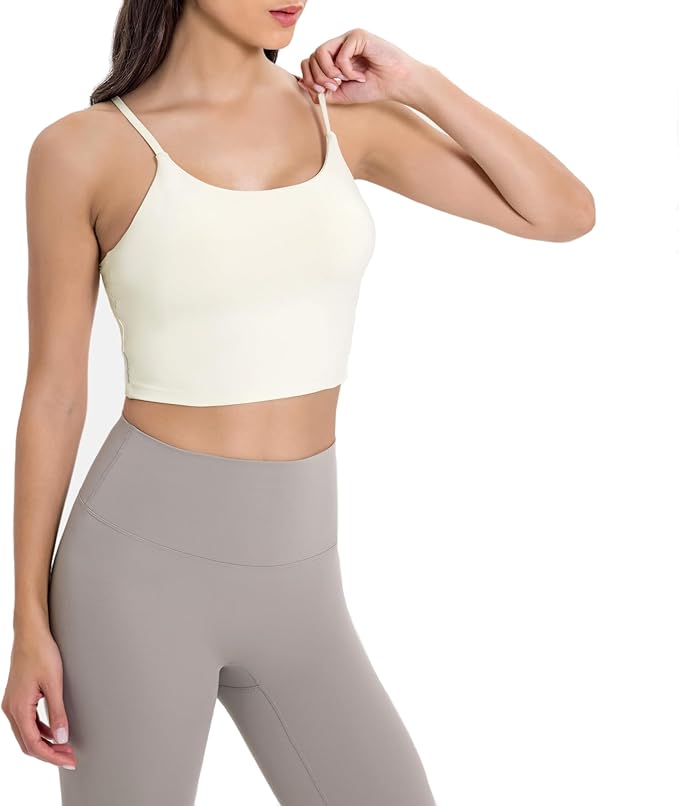 Lemedy Women Padded Sports Bra Fitness Workout Running Shirts Yoga Tank Top