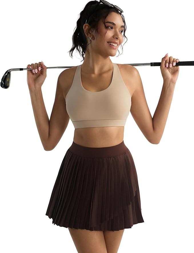 RUNNING GIRL Sports Bras for Women,Padded Strappy Sports Bras Criss-Cross Back Medium Support Sports Bras with Removable Cups
