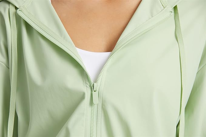 altiland Women's UPF 50+ Sun Protection Cropped Jackets Zip Up Cooling Shirt Athletic Workout Running Hoodie