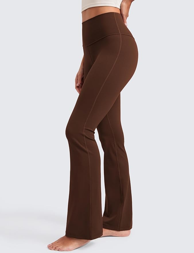 CRZ YOGA Butterluxe Flare Leggings 29"/30.5"/32"/33.5" - High Waist Bootcut Wide Leg Lounge Womens Yoga Pants with Pocket
