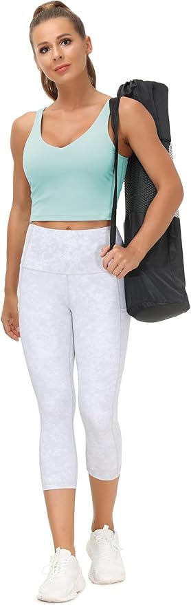 THE GYM PEOPLE Womens' Sports Bra Longline Wirefree Padded with Medium Support