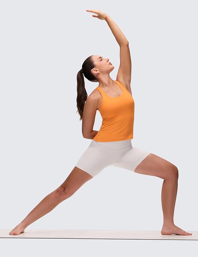 CRZ YOGA Butterluxe Racerback Tank Tops for Women - Yoga Workout Casual Gym Athletic Camisole Tight Sleeveless Shirts