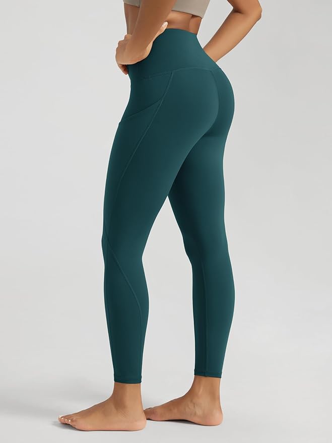 ODODOS Women's High Waisted Yoga Leggings with Pockets, Tummy Control Non See Through Workout Athletic Running Yoga Pants
