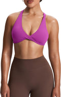 Aoxjox Women's Workout Sports Bras Fitness Satara Low Impact Bra Yoga Crop Tank