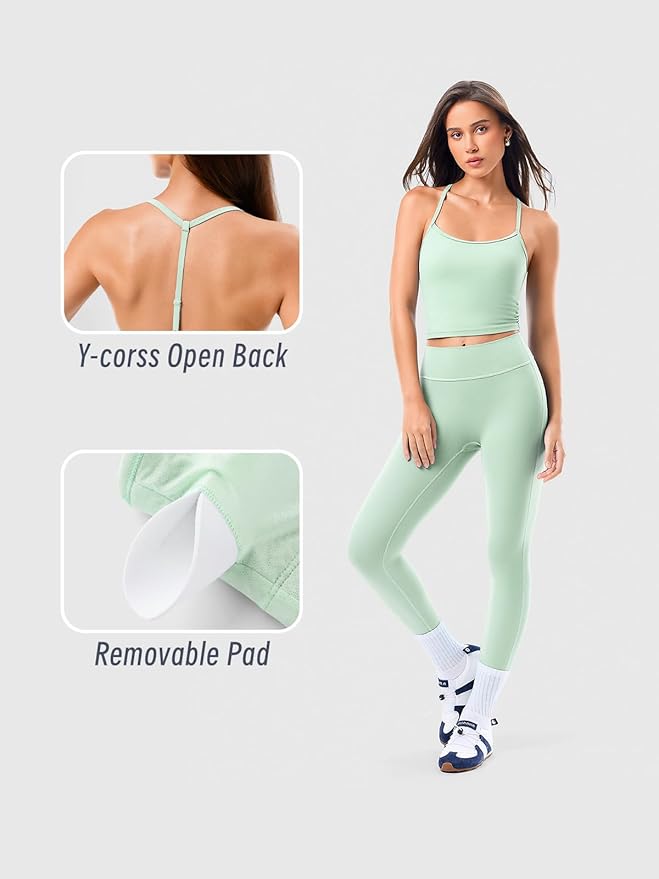 Matching Workout Sets for Women,Breathable Sport Bras & Seamless Leggings,2 Piece ActiveWear Outfits for Pilates/Gym/Athletic
