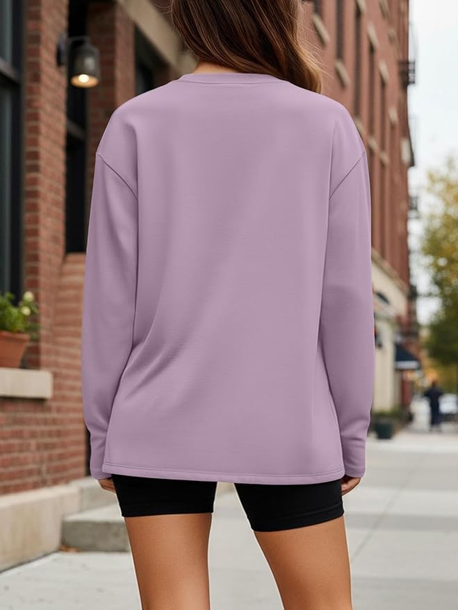 Trendy Queen Womens Spring Tops Oversized Long Sleeve T Shirts 2026 Basic Tee Fall Casual Workout Y2K Clothes