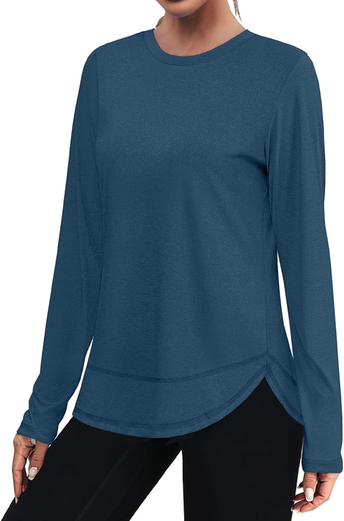 XIEERDUO Women's Workout Tops Long Sleeve Quick Dry Shirts for Hiking Running S-3XL