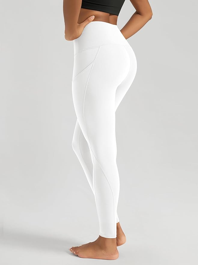 ODODOS Women's High Waisted Yoga Leggings with Pockets, Tummy Control Non See Through Workout Athletic Running Yoga Pants