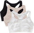 Fruit of the Loom Women's 96014PK Comfort Cotton Blend Front Close Sports Bra 2 Pack