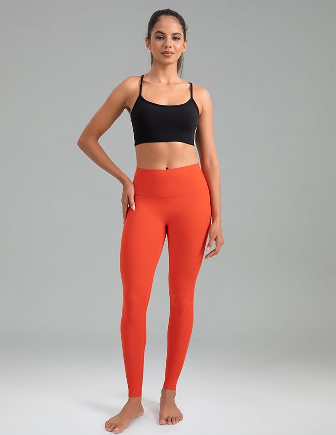 Colorfulkoala Dreamlux No Front Seam Leggings for Women 25"/28" Inseam, High Waisted Buttery Soft Yoga Pants