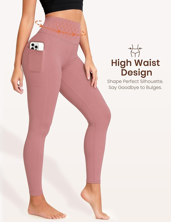 Laite Hebe Leggings for Women - High Waisted Full Length Buttery Soft Yoga Pants for Workout Athletic Daily