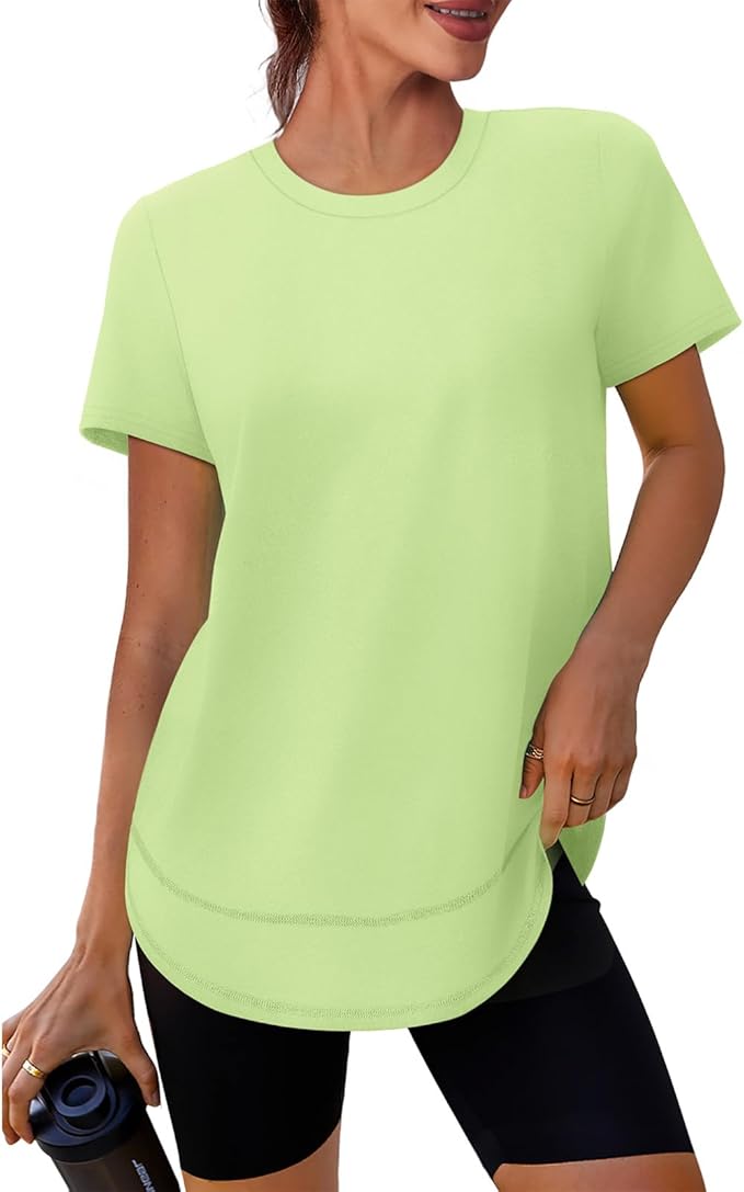 XIEERDUO Womens Workout Tops Short Sleeve Shirts Quick Dry Outfits for Hiking Running S-3XL