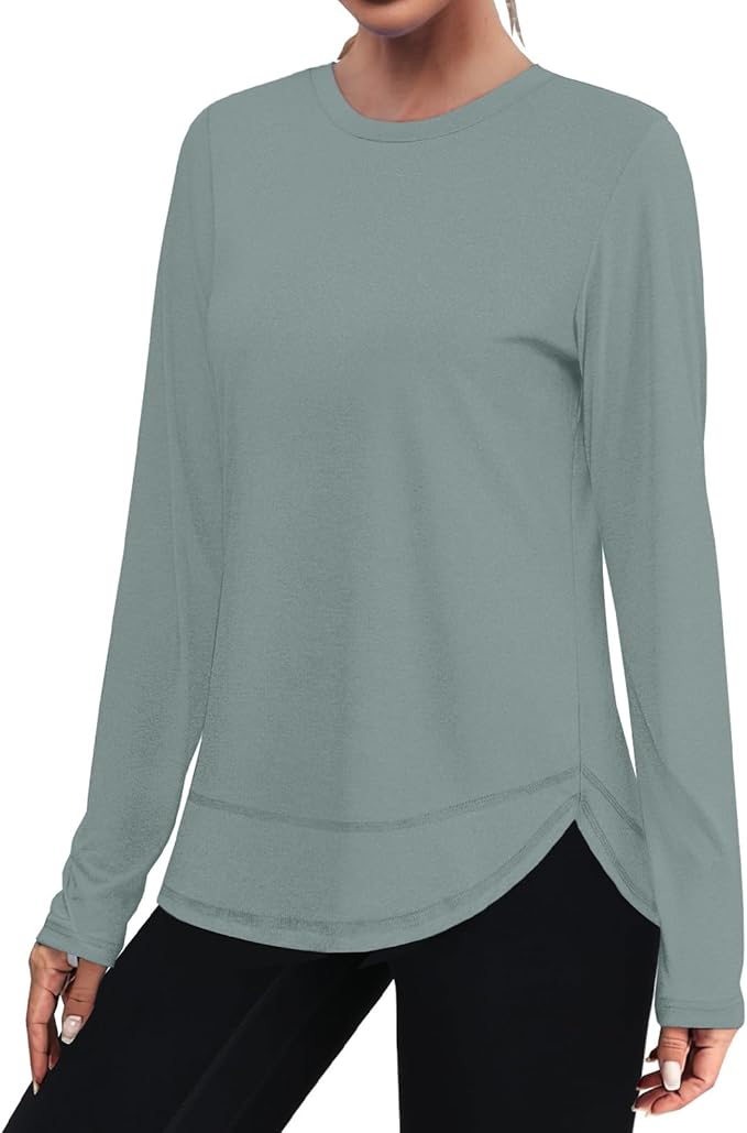 XIEERDUO Women's Workout Tops Long Sleeve Quick Dry Shirts for Hiking Running S-3XL