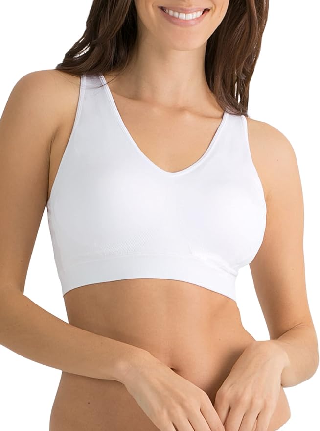 Fruit of the Loom Women's Seamless Pullover Bra – Soft Stretch Fabric with Built-in Cups