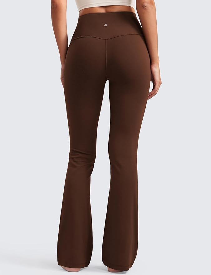 CRZ YOGA Butterluxe Flare Leggings 29"/30.5"/32"/33.5" - High Waist Bootcut Wide Leg Lounge Womens Yoga Pants with Pocket