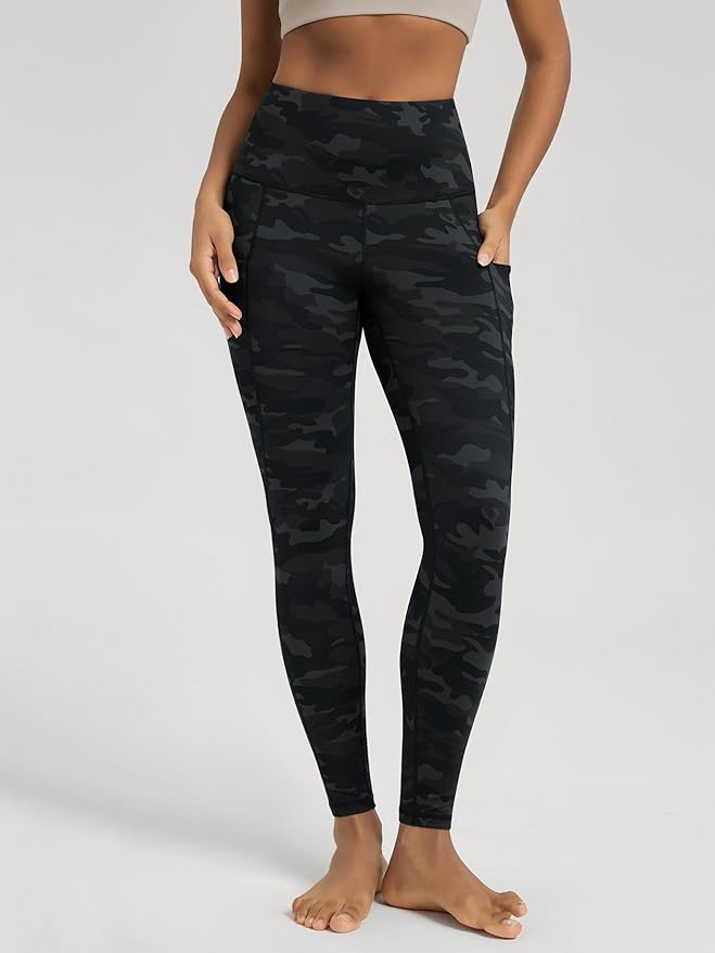 ODODOS Women's High Waisted Yoga Leggings with Pockets, Tummy Control Non See Through Workout Athletic Running Yoga Pants