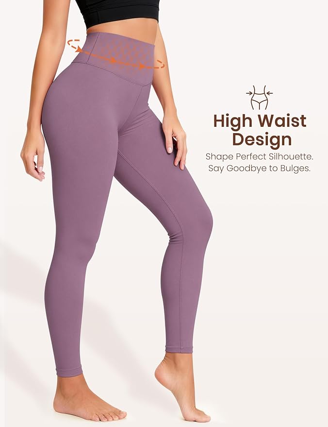Laite Hebe Leggings for Women - High Waisted Full Length Buttery Soft Yoga Pants for Workout Athletic Daily