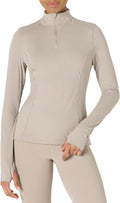 Amazon Essentials Women's Active FormFlex Buttery Soft Slim Fit Quarter Zip Long Sleeve Pullover Jacket