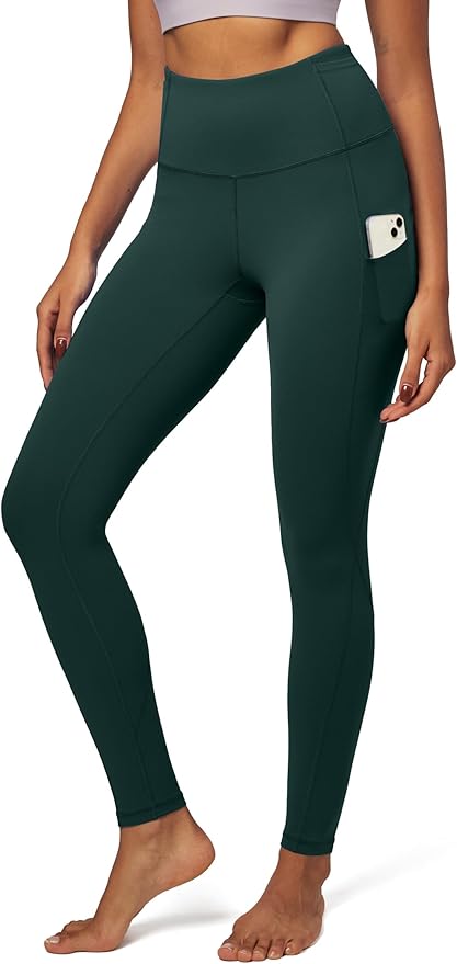IUGA Leggings with Pockets for Women High Waisted Yoga Pants Women Tummy Control Workout Compression Running Leggings