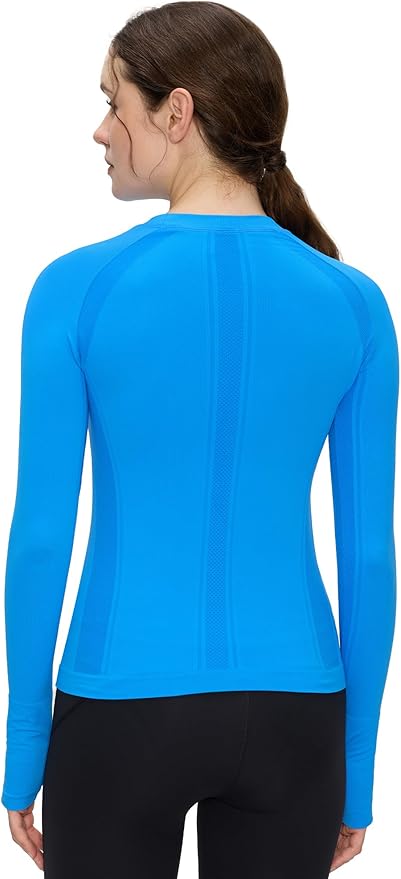 Long Sleeve Workout Tops for Women, Compression Shirt, Sports Running Shirt Breathable Athletic Top Slim Fit