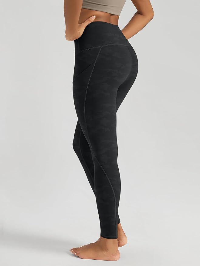 ODODOS Women's High Waisted Yoga Leggings with Pockets, Tummy Control Non See Through Workout Athletic Running Yoga Pants