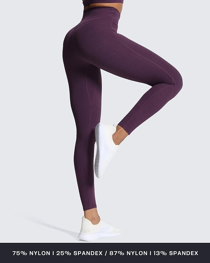 Aoxjox High Waisted Workout Leggings for Women Trinity Yoga Pants 26.5"
