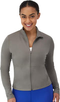 Hanes Women's Jacket, Moves Full-Zip Workout Jacket, Moisture-Wicking Outwear, Soft & Stretchy Athletic Wear for Women