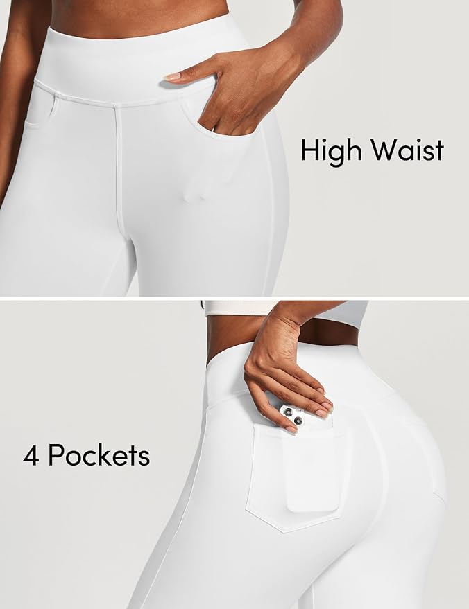 IUGA High Waisted Yoga Pants for Women with Pockets Capri Leggings for Women Workout Leggings for Women Yoga Capris
