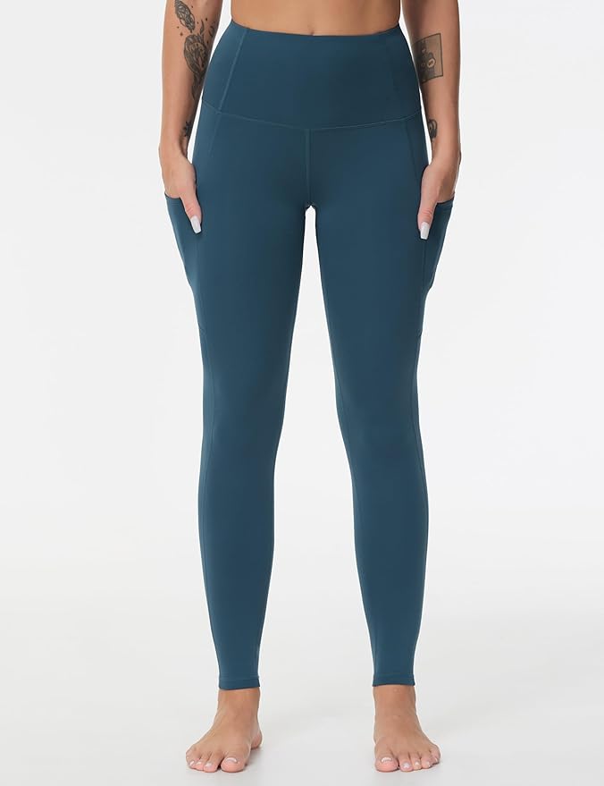 Dragon Fit High Waist Yoga Leggings with 3 Pockets,Tummy Control Workout Running 4 Way Stretch Yoga Pants