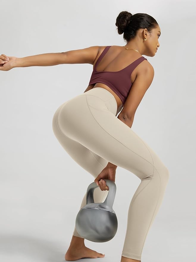 ODODOS Women's High Waisted Yoga Leggings with Pockets, Tummy Control Non See Through Workout Athletic Running Yoga Pants