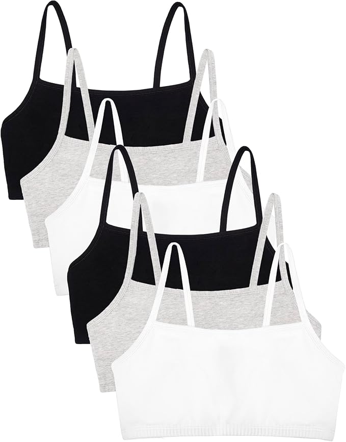 Fruit of the Loom Women's Spaghetti Strap Cotton Pullover Sports Bra Value Pack