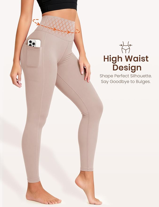 Laite Hebe Leggings for Women - High Waisted Full Length Buttery Soft Yoga Pants for Workout Athletic Daily
