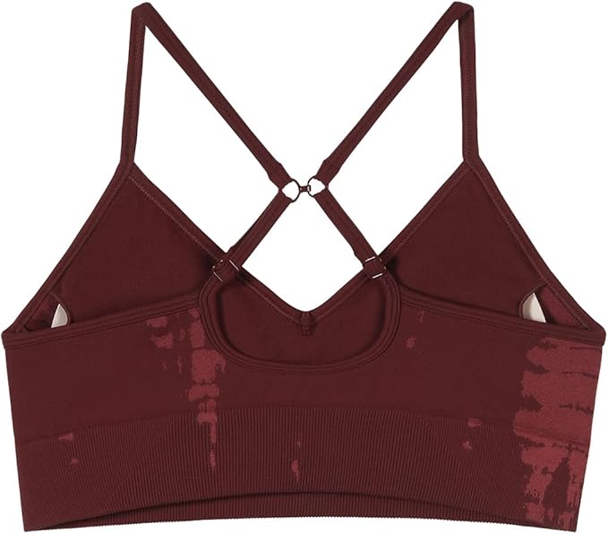 AUROLA Serpent Seamless Sports Bras for Women,Backless Padded Strappy Workout Gym Yoga Crop Tops
