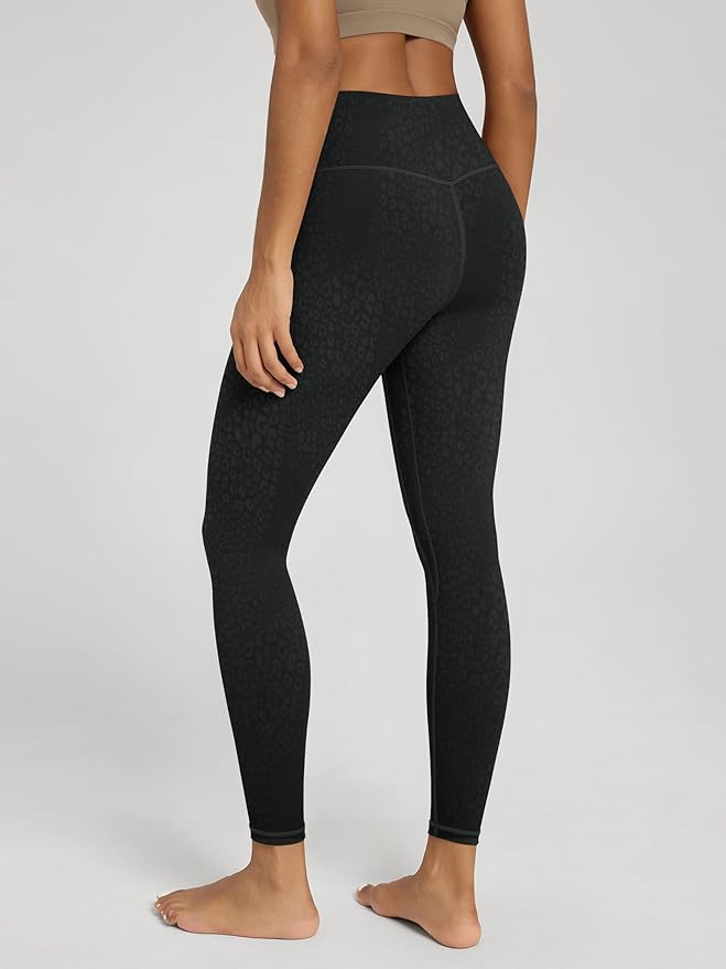 ODODOS Women's Cross Waist Yoga Leggings with Inner Pocket, 23"/25"/28" Gathered Crossover Workout Yoga Pants