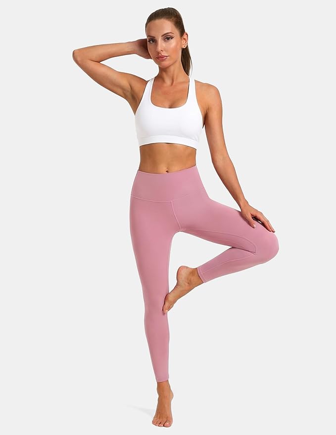Colorfulkoala Women's High Waisted Tummy Control Workout Leggings 7/8 Length Ultra Soft Yoga Pants 25"